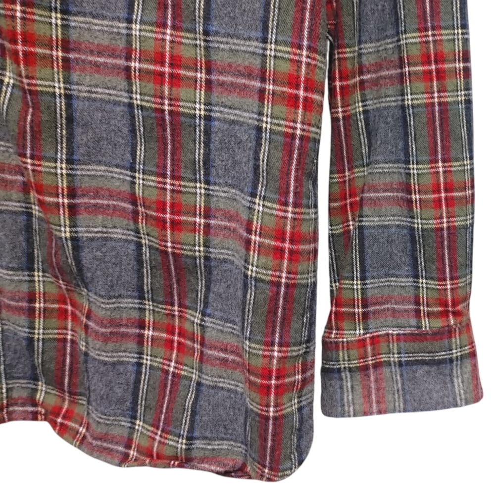L.L. Bean Men's Red Gray Plaid Shirt Flannel Button Down Shirt Mens Size XL - Picture 6 of 9